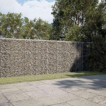 vidaXL Gabion met 5 mm draad en 5x5 cm gaas 750x50x150 cm, Verzenden, Nieuw, IJzer