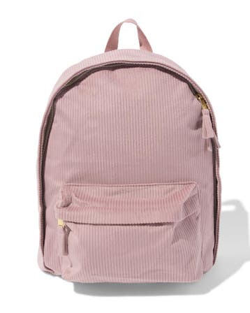 HEMA Sassy me schooltas 40x30x10cm rib roze, Verzenden, Nieuw