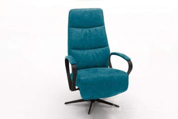 Relaxfauteuil Hitzum - relaxfauteuils - Blauw, Nieuw, Blauw, Stof