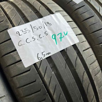 2 x Continental SportContact 5 235-50-18 Zomerbanden 6,5mm, 18 inch, Gebruikt, Ophalen of Verzenden, 235 mm