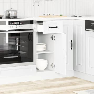 vidaXL Onderkast Kalmar bewerkt hout wit, Verzenden, Nieuw, Wit