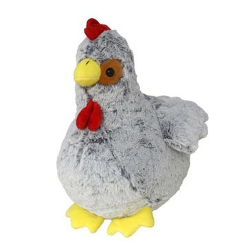 Pluche kip knuffel - grijs - 30 cm - boerderij knuffel, Verzenden, Nieuw