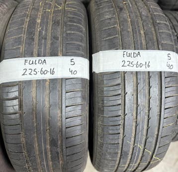 2x225-60-16 Fulda Zomer 2x5m €40 PerBand 225 60 16, Ophalen, Gebruikt, 16 inch, Band(en)