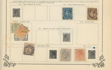 Spanje 1876 - Spanje, Portugal, Puerto Rico - Samen sinds de, Gestempeld