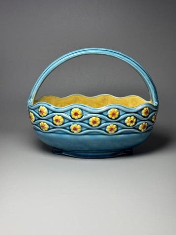 Sarreguemines - Mand - bloemdecoratie - Faience - ART DECO