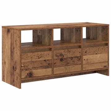 vidaXL Tv-meubel 102 x 37,5 x 52,5 cm Eikenhout Bewerkt hout, Huis en Inrichting, Minder dan 50 cm, Verzenden, Nieuw, Minder dan 100 cm