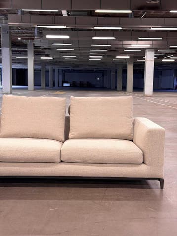 Minotti Andersen Hoekbank | Beige | Nieuwstaat + Garantie, 300 cm of meer, Ophalen of Verzenden, Zo goed als nieuw, 150 cm of meer