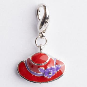Be Charmed bedel hoedje met karabijnsluiting zilver met e..., Ophalen of Verzenden, Nieuw, Bedel