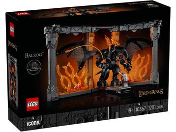LEGO Icons - Boekensteun: The Lord of the Rings - Balrog Set, Verzenden, Zo goed als nieuw
