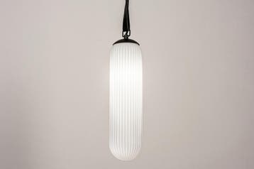 Rietveld Hanglampen - Wit - Glas, Leer/Leder, Verzenden, Nieuw