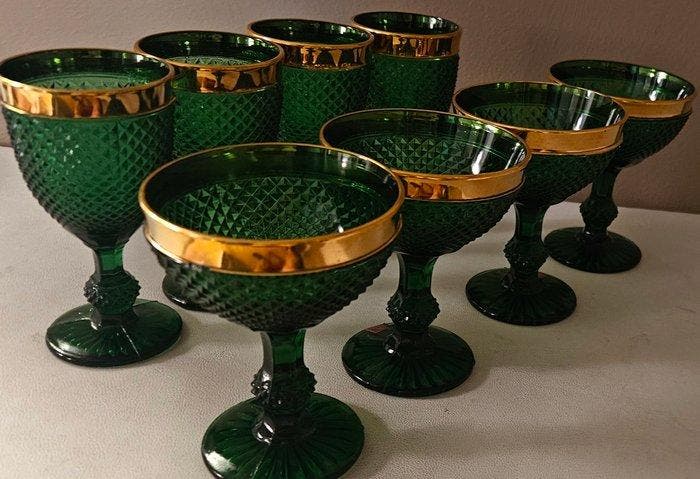 antica cristalleria - Drinkservies (6) - vintage wijnglazen, Antiek en Kunst, Antiek | Meubels | Tafels