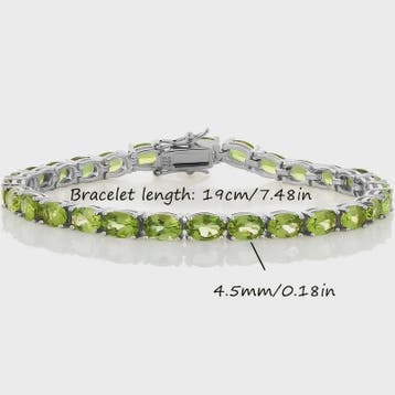 Peridot Tennisarmband Zilverkleurig - August Geboortesteen -, Sieraden, Tassen en Uiterlijk, Edelstenen, Verzenden, Nieuw