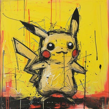 I_KONIQ - POKEMON PIKACHU #1 - hommage a Jean Michel, Spelcomputers en Games, Nieuw
