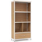 LIVSK Boekenkast - Stevig Hout en Metaal - 2 Open Planken en, Boeken, Verzenden, Nieuw