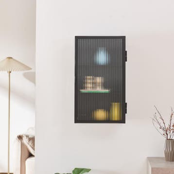 Wandkast Zundert 60x35x15 cm zwart [en.casa], Huis en Inrichting, Kasten | Wandmeubels, Verzenden, Nieuw