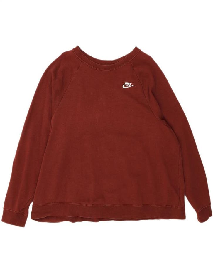 NIKE Mens Oversized Sweatshirt Jumper XL Brown Cotton, Kleding | Heren, Truien en Vesten, Verzenden