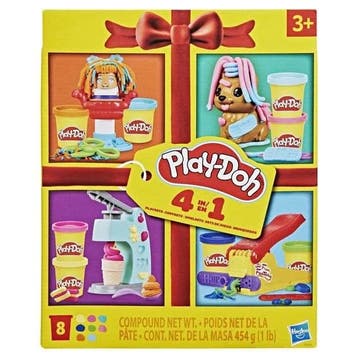 Play-Doh 4 Mini Klassieke Sets: Kapper, Dierenarts, IJssa..., Verzenden, Nieuw