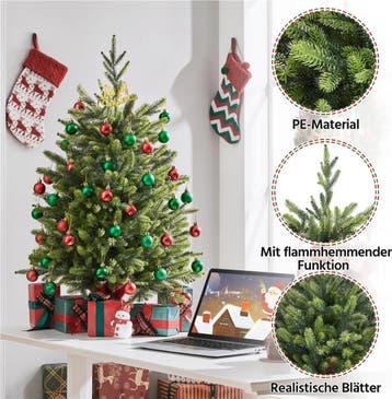 2dekans | Yaheetech Kunstkerstboom Mini – 61 cm – Voorzien, Ophalen of Verzenden, Zo goed als nieuw