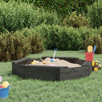 vidaXL Zandbak met bankjes achthoekig massief grenenhout, Kinderen en Baby's, Verzenden, Nieuw