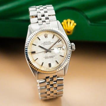 Rolex - Datejust 36 Fluted Bezel Linen Dial - 1601 - Heren -, Sieraden, Tassen en Uiterlijk, Nieuw