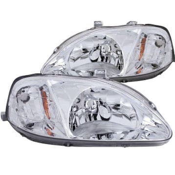 ANZO 1999-2000 Honda Civic Crystal Headlights Chrome, Auto-onderdelen, Ophalen of Verzenden, Nieuw