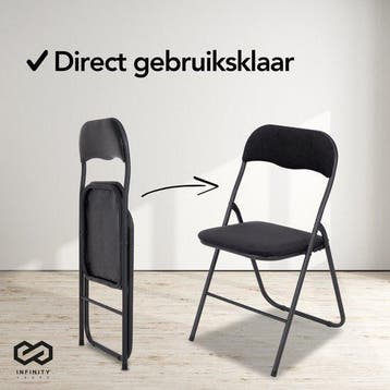 2dekans | Infinity Goods Klapstoel - Vouwstoel - Fluweel -, Ophalen of Verzenden, Zo goed als nieuw