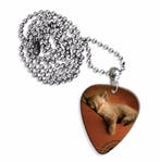 Plectrum ketting of sleutelhanger met kitten kat op gitaar, Ophalen of Verzenden, Nieuw