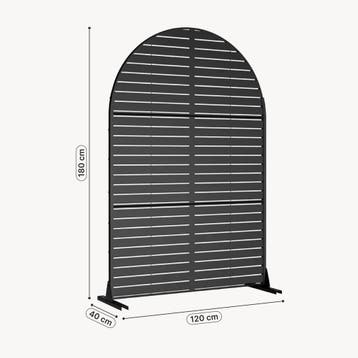 Tuinscherm Nodepp privacyscherm 180x120x40 cm zwart casa.pro, Verzenden, Nieuw