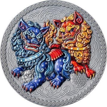 Ghana. 10 Cedis 2024 Imperial Guardian Lions Oriental