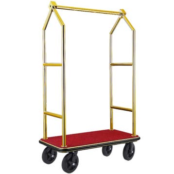 Bagagetrolley | VOYAGER | RVS | Goudkleurig/Rood | Wielen, Verzenden, Nieuw in verpakking
