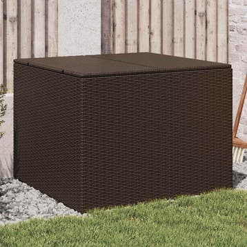 vidaXL Tuinbox 291 L poly rattan bruin, Verzenden, Nieuw