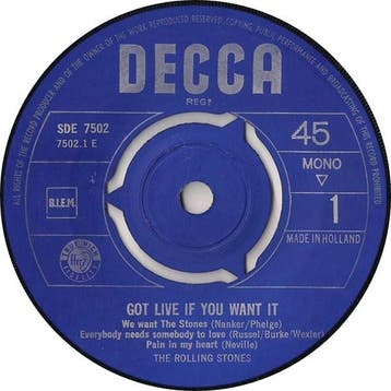 vinyl single 7 inch - The Rolling Stones - Got Live If Yo..., Verzenden, Zo goed als nieuw, 7 inch, Rock en Metal