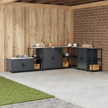 vidaXL Keukenplankeenheid HATTEM Antracietkleurig 40 x 50 x, Verzenden, Nieuw