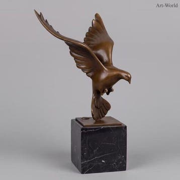 Beeld, Vliegende duif. Naar: Coenraad - 28 cm - Brons,
