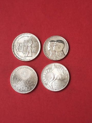 Duitsland, Griekenland. Alemania 10 Marcos 1972 (2) + 30, Postzegels en Munten