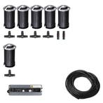 6x LED tuinpad spot - 12V - 2 kanten - 41mm - complete set, Ophalen of Verzenden, Nieuw