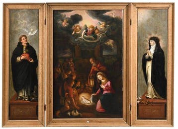 Spaanse school (XVII) - Trittico dellAdorazione