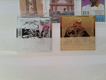 Afrika - 4 insteekalbums met postzegels Afrikaanse landen., Gestempeld