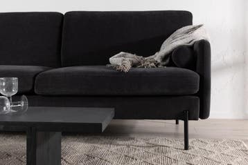 Urban Sofa  3-Zitsbank  Zwart Velour Stof  Jorn, Verzenden, Nieuw
