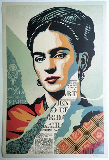 Shepard Fairey (OBEY) - The Woman Who Defeated Pain (Frida