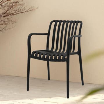 DS4U Max tuinstoel - zwart | Showroommodel, Huis en Inrichting, Stoelen, Ophalen of Verzenden, Nieuw, Zwart