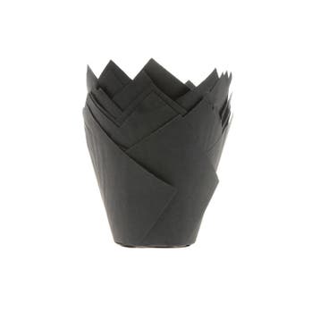Muffin Vormpjes HoM Tulp Zwart 36st., Verzenden, Nieuw