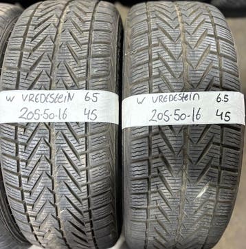 2x 205-50-16 Vredestein Winter 2x6.5mm €45 PerBand 205 50 16, Ophalen, Gebruikt, 16 inch, Band(en)