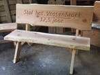 Tuinbank met tekst, Ophalen, Nieuw, Hout
