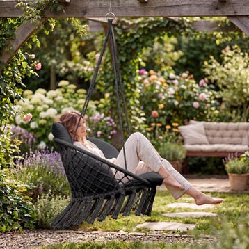 Hangstoel Samira - zwart, Tuin en Terras, Verzenden, Nieuw