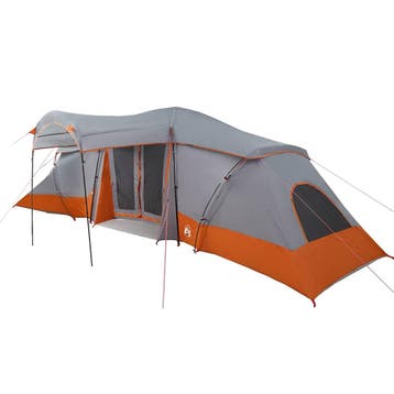 vidaXL Gezinstent met dak Grijs en Oranje 721 x 335 x 212 cm, Verzenden, Nieuw, Tot en met 2