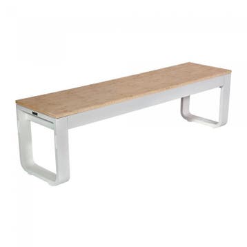 Inklapbare Zitbank FLow | Aluminium | Wit/Bamboe | 160 x..., Verzenden, Nieuw in verpakking
