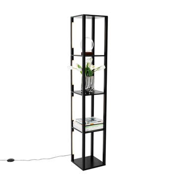 Design vloerlamp zwart incl. LED 3 staps dimbaar - Tianna, Verzenden, Nieuw, Hout, Design