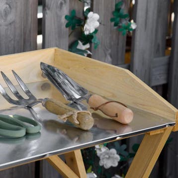 Oppottafel - Tuinwerktafel - Plantentafel - 80x40 cm - Bruin, Verzenden, Zo goed als nieuw