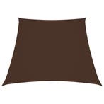 vidaXL Zonnezeil trapezium 2/4x3 m oxford stof bruin, Tuin en Terras, Verzenden, Nieuw